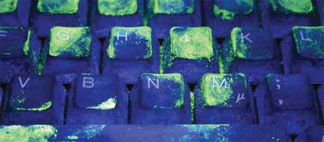 Germs on Keyboard