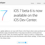 IOS7 Beta 6 Disponible desarrolladores