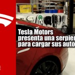Tesla Motors presenta una serpiente robótica para cargar sus autos